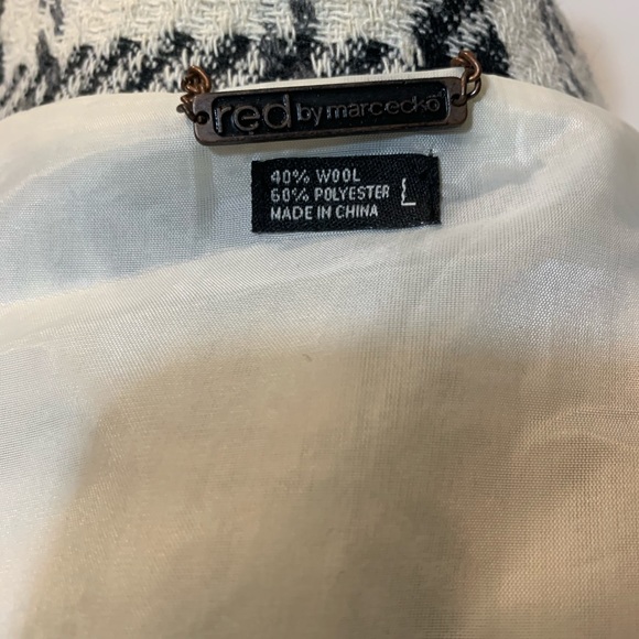 Red by Marco Women’s Black/White Tweed Coat Large - Picture 2 of 3